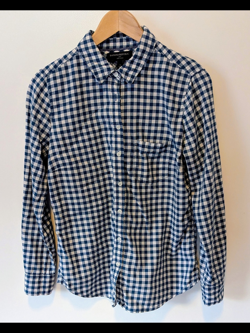 Banana Republic 100% Cotton  Gingham Button Down Shirt | Women's Small